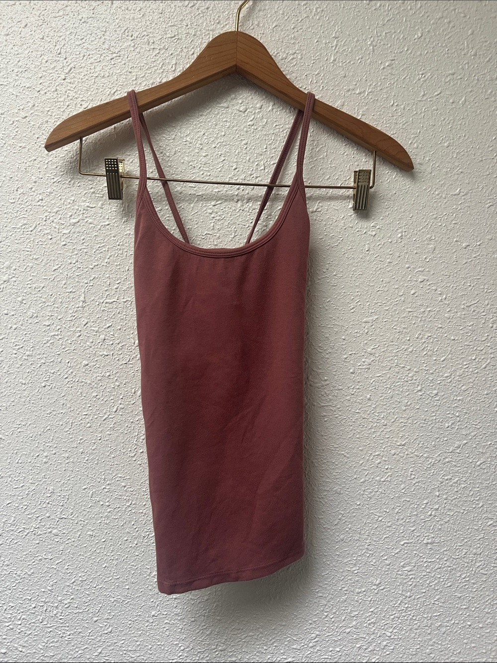 FP Movement by Free People Slim Double-Strap Camisole in Dusty Mauve